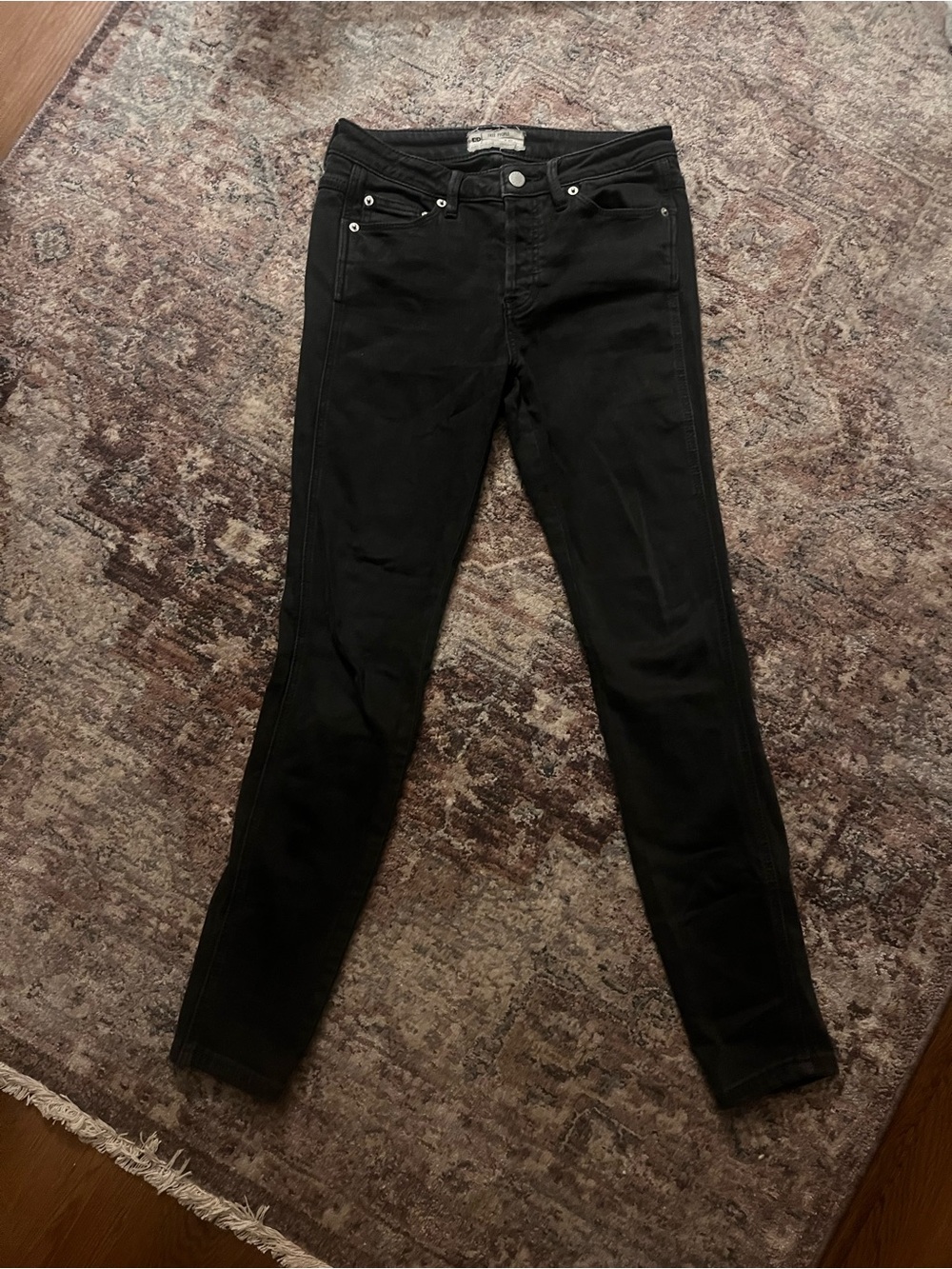 Black Free People Skinny Jeans - Classic High-Rise Stretch